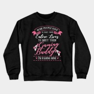 Gaming Mom and Baby Matching T-shirts Gift Crewneck Sweatshirt